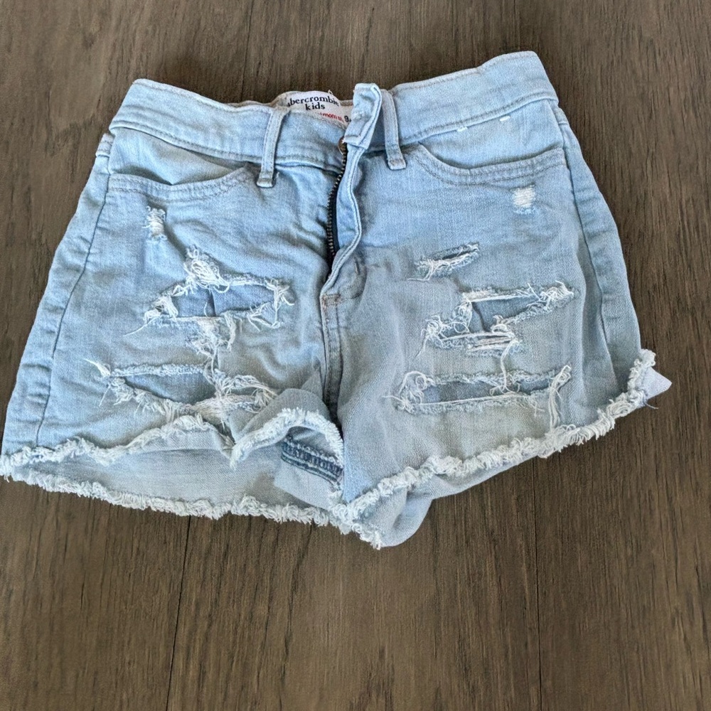 Abercrombie kids high rise mini mom shorts